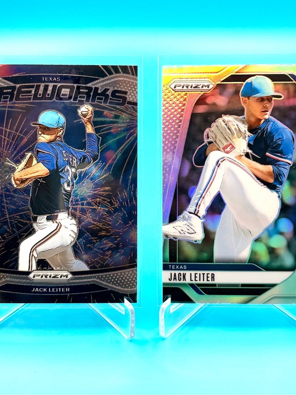 🔥Jack Leiter Lot! 🔥Silver Fireworks + Silver Prizm Refractor! 😮